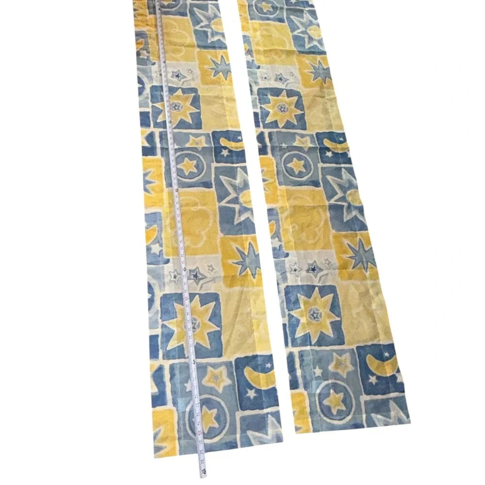 Vintage 90s Dan River Celestial Sun Moon Stars Valances 82x16